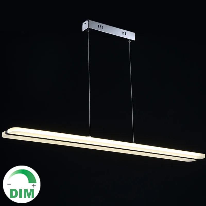 

1000mm 1m office dinning room line strip rectangular dimming LED hanging lamp dimmable pendant chandelier LED