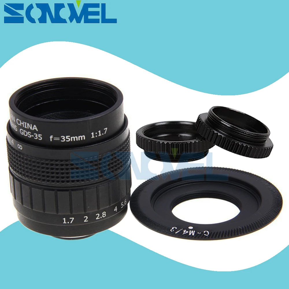 Fujian 35mm F1.7 Cctv Tv Movie Lens+c Mount+macro Ring For Panasonic Micro 4/3 M4/3 Gf5 Gf6 Gx1