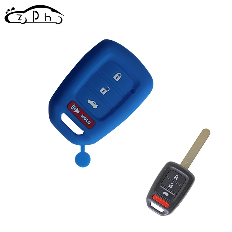 

Soft Touch Feel Silicone Car Key Case Cover for Honda Accord Sport LX 2013 - 2015 Civic CRV 2014 - 2015 key cover cap Free Ship