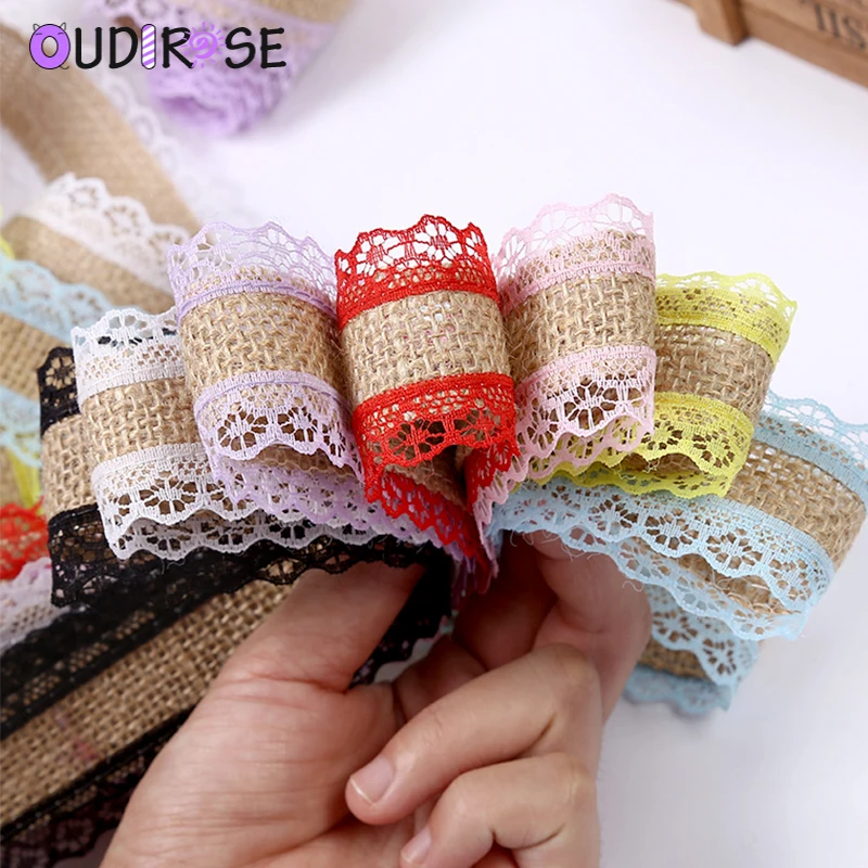 OUDIROSE 2 м/рулон цветной кружевной льняной рулон DIY ручной работы элегантная