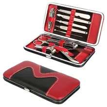 10 шт педикюр/Маникюрный набор кусачки для ногтей Очиститель кутикулы Уход Набор Чехол