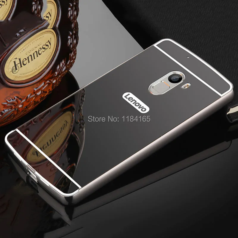 LEN-1415B_1_Luxury Ultra Light Metal Case with Aluminum Alloy Frame Mirror Back Cover Durable Shell for Lenovo X3 Lite K4 Note A7010