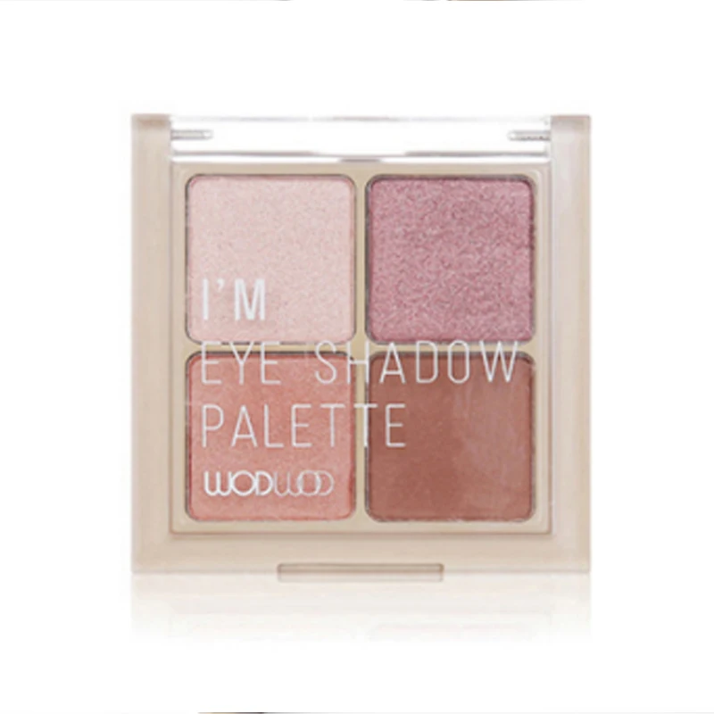 

WODWOD Brand Matte Eyeshadow Palette 4 Colors Pressed Shimmer Eye Shadow Eyes Make Up Cosmetics Long Lasting Dumb light