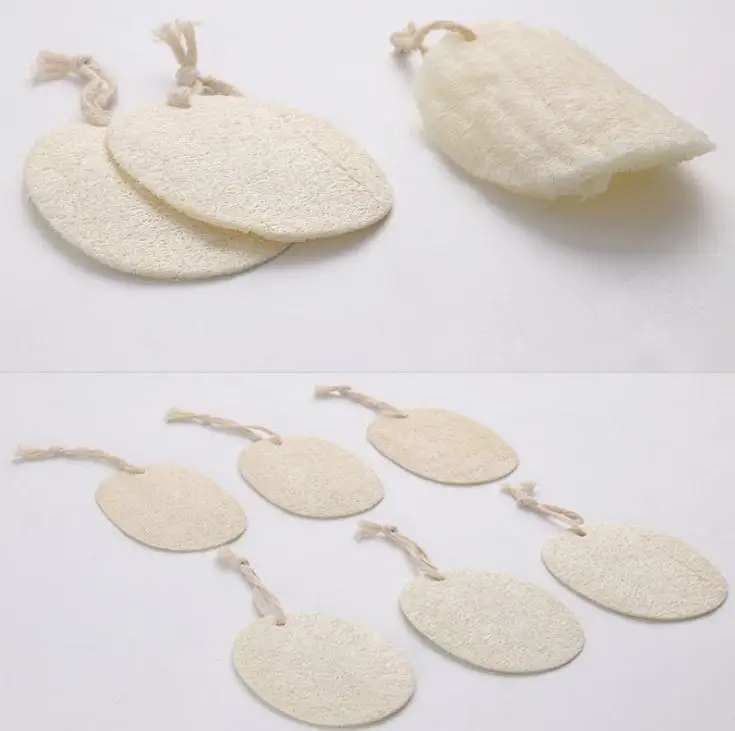 

Natural Loofah Pad with Ropes Loofah Dish Brush Back Scrubber Face Makeup Remove Exfoliating and Dead Skin Shower Loofah SN1379