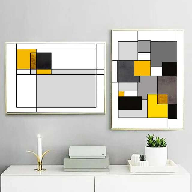 Geometric Square Wall Art Canvas Painting Nordic Posters And Prints