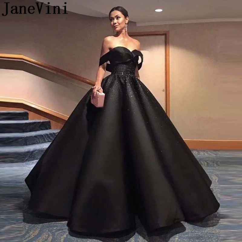 Buy Princess Black Ball Gown Beaded Prom Dresses Tulle Long Quinceanera  Dresses P1063 Online – jolilis