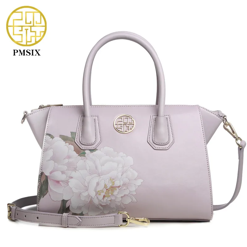 Pmsix розовая летучая мышь посылка Сумки для женщин дизайнерская женская сумка через плечо с цветочным принтом высокое качество сумка через плечо