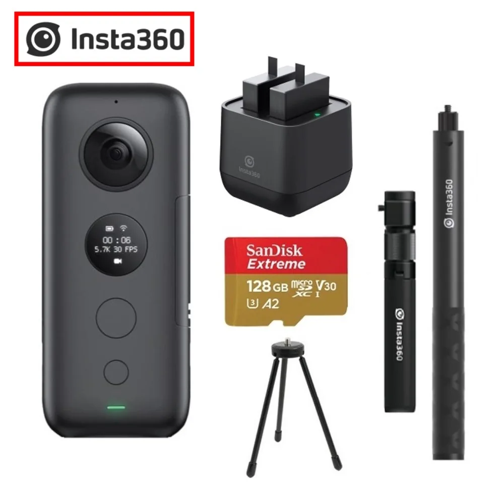 

Insta360 ONE X Sports Action Camera 5.7K Video VR 360 For iPhone and Android youtube camera action camera live video