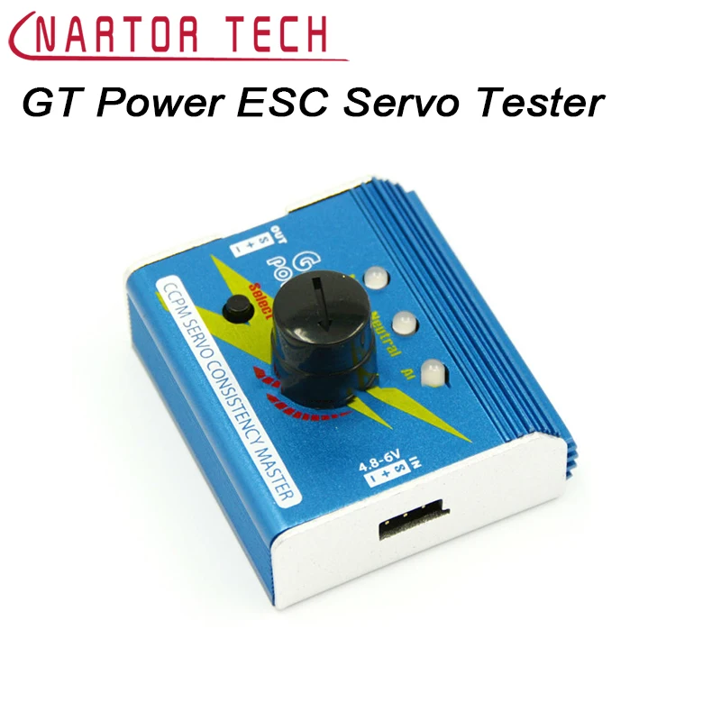 

Multifunction Steering Gear Tester ESC Servo Tester 3 Channel Digital Analog GT Power for RC Helicopter Car Boat