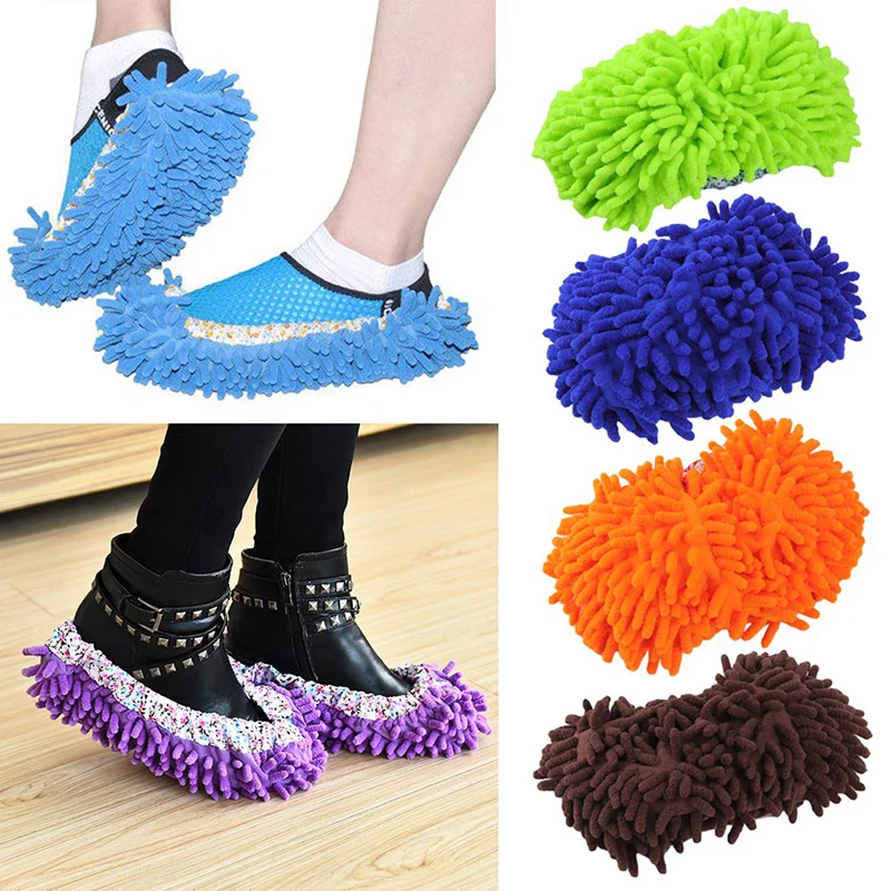 1 Pair Home Non slip Mop Sweep Floor Cleaning Duster Cloth Housework