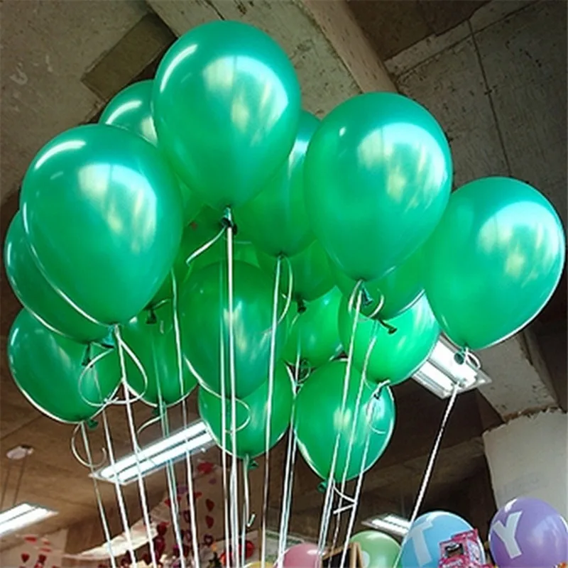 

10pcs/lot Thick 1.8g Green Pearl Latex Balloon 17 Colors Inflatable Wedding Decorations Air Ball Birthday Party Supplies Balloon