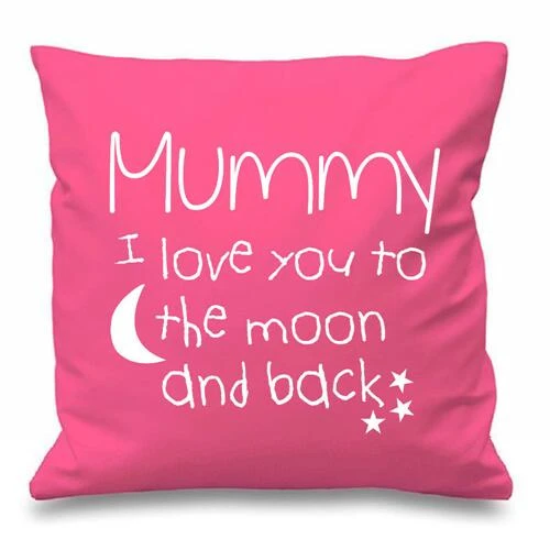 Mummy I Love You To The Moon And Back Quote Cushion Cover Pillow Case Cases Mother Mum Gifts Custom Covers 18" Purple Pink Red|Cushion Cover|Quote Cushion Covercushion Cover Pillow Case - Aliexpress