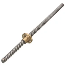 GTFS-Hot Sale 3D Printer 8mm Lead Screw Rod Z Axis Linear Rail Bar Shaft 350mm Golden