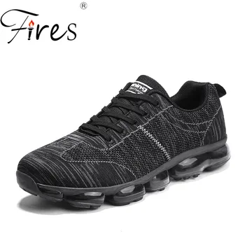 

Fires Men Running Shoes Mesh Lightweight Sneakers New Sport Shoes Male Summer Black Gray Shoes Breathable Outdoor Walking Shoes