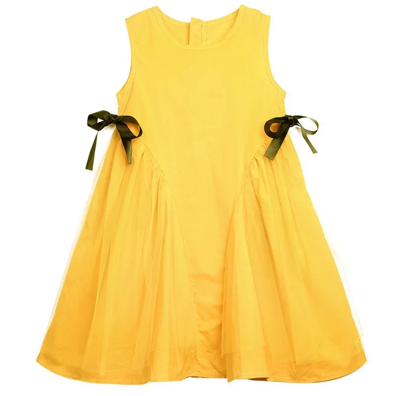 COOTELILI Cute Beach Girl Dress A-Line Kids Girl Dresses For Party And Wedding Yellow Daughter Dresses Children Clothing  (6)