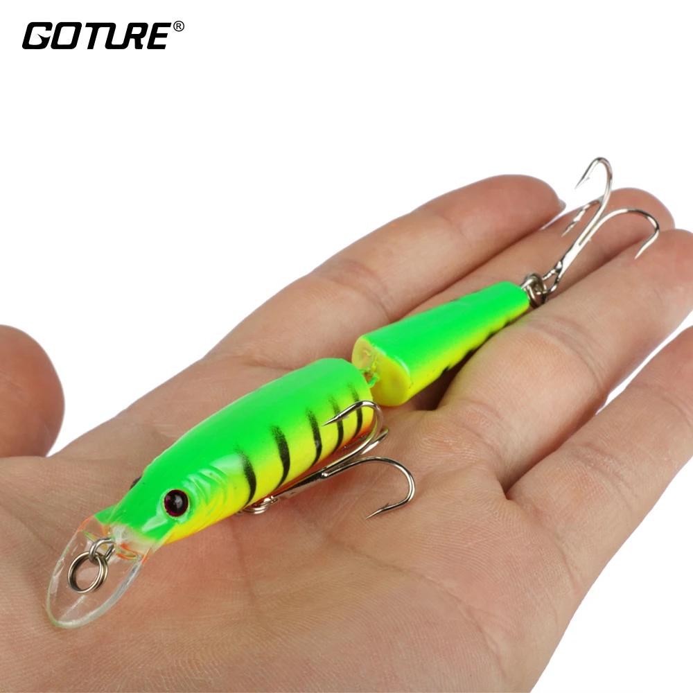 

Goture 1PC Multi Jointed Minnow Fishing Lure 2 Sections Bass Swimbait for Pike walleye & Trout 10.5CM/9.6G