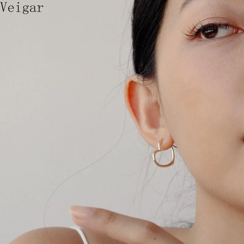 Hollow Heart Stud Earrings Female 2018 Fashion Jewelry Simple Delicate Women Party Earings Gold Silver Color Boucle D Oreille | Украшения и