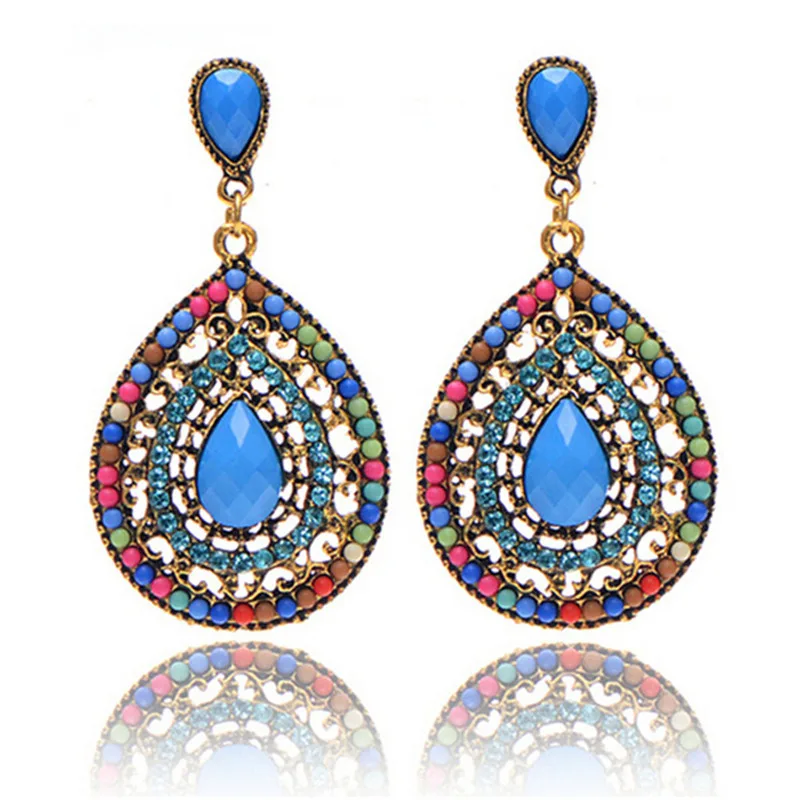 

Hot Fashion Ladies Earrings Jewelry Water Droplets Drop Earrings Women And Stone Earrings Girl's Style Summer Gift Preferred