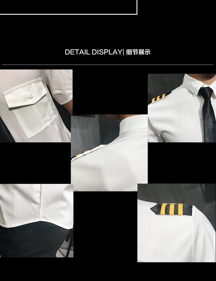 Camisa Social Manga Curta Air Force Pilots форменная рубашка мужская черная белая приталенная Camisa Social Masculina платье рубашка