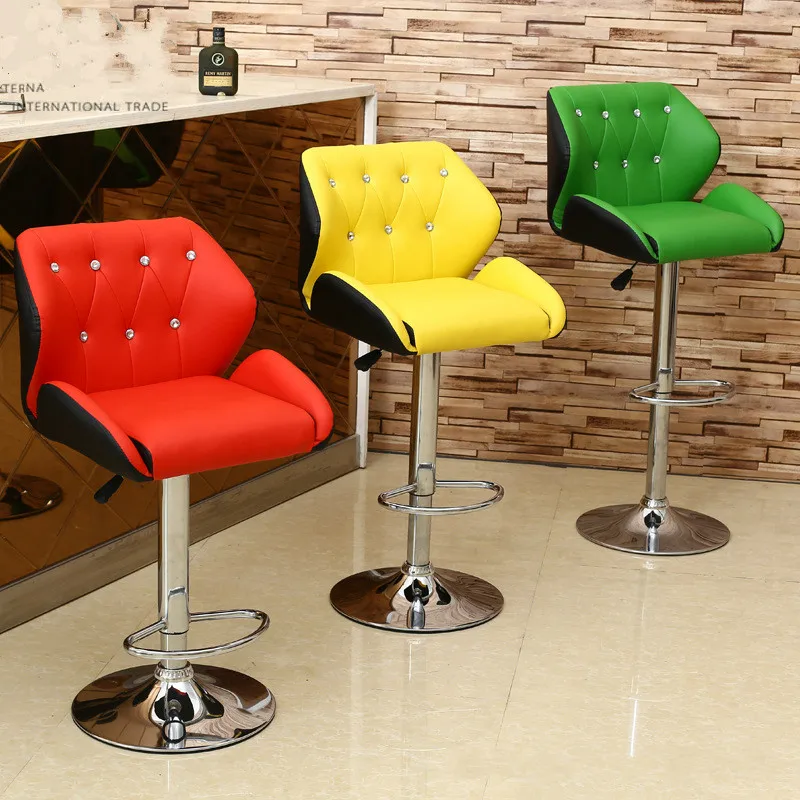 

Simple Design Lifting Swivel Chair Bar Counter Dinning Chair with Footrest Cafe Restaurant Ergonomic cadeira High Quality Simple