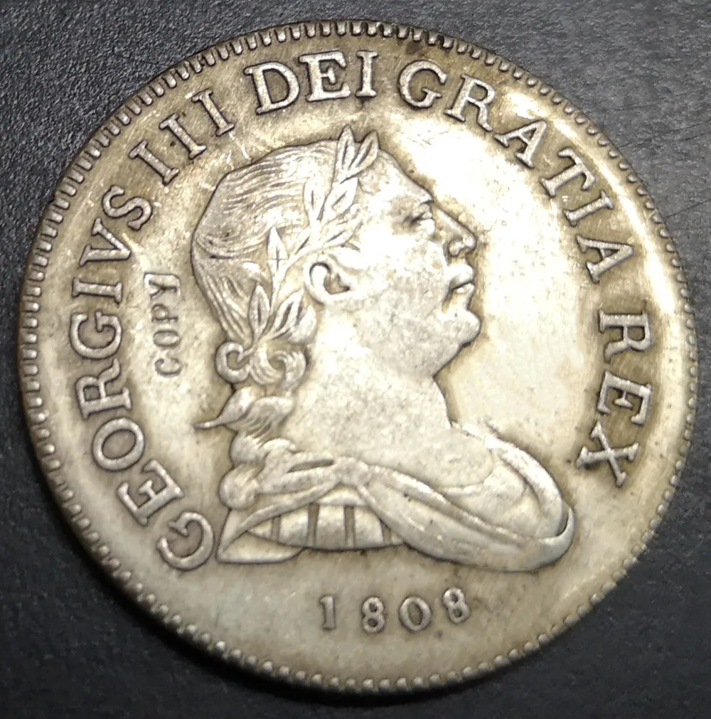 1808 Ireland 30 Pence-Geroge III(Bank of Ireland) посеребренный жетон