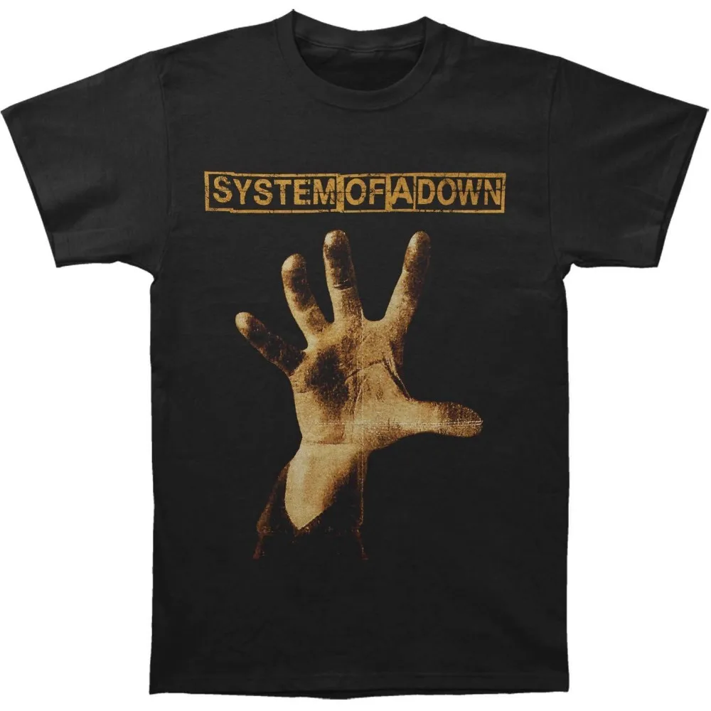 Fashion T Shirt Hipster Cool Tops System Of A Down Men'S Hand Crew Neck Men Short Sleeve Tall T Shirt