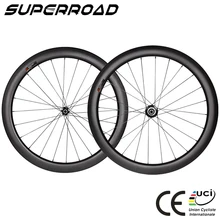 50 мм СХ офсетный дисковый тормоз Велоспорт волокно клинчер 700C китайский карбоновый шоссейный комплект колес велосипед комплект велосипедных колес
