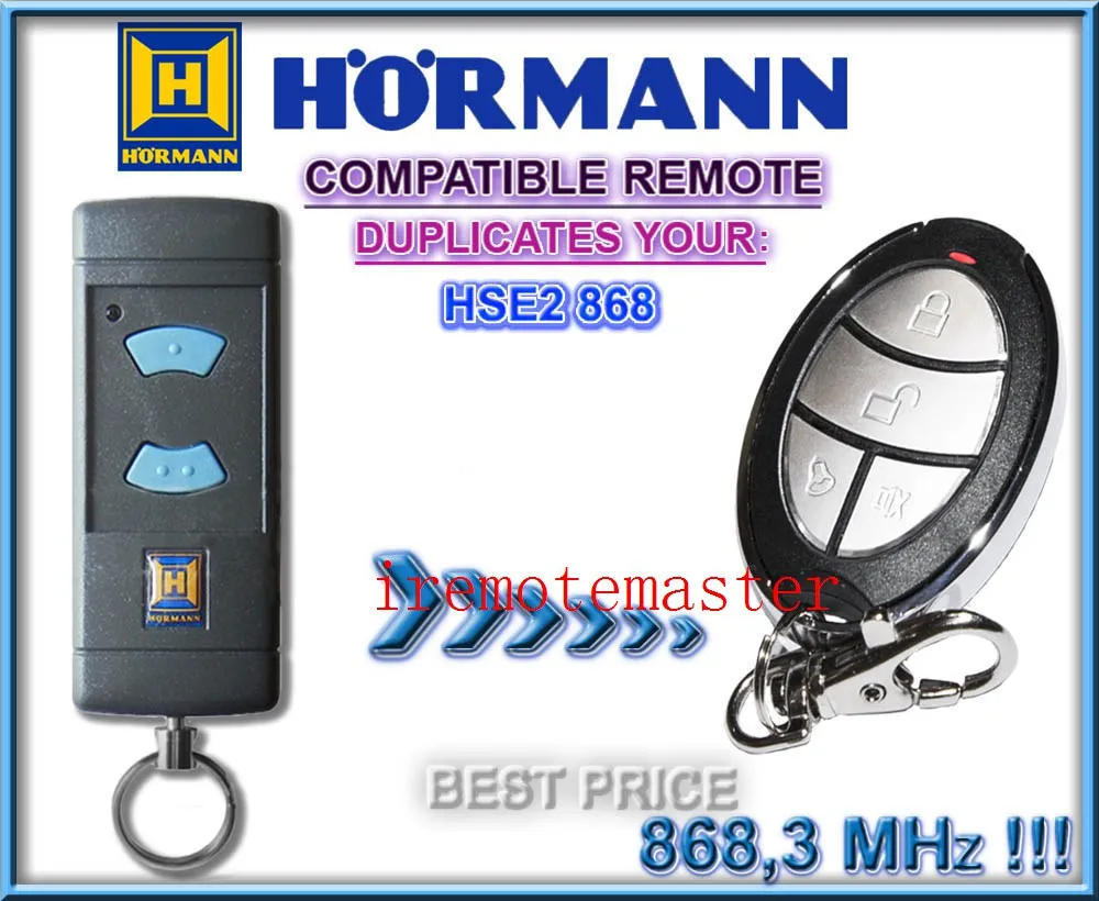 

3pcs HORMANN (Blue buttons) HSE2 868Mhz compatible Remote Control free shipping
