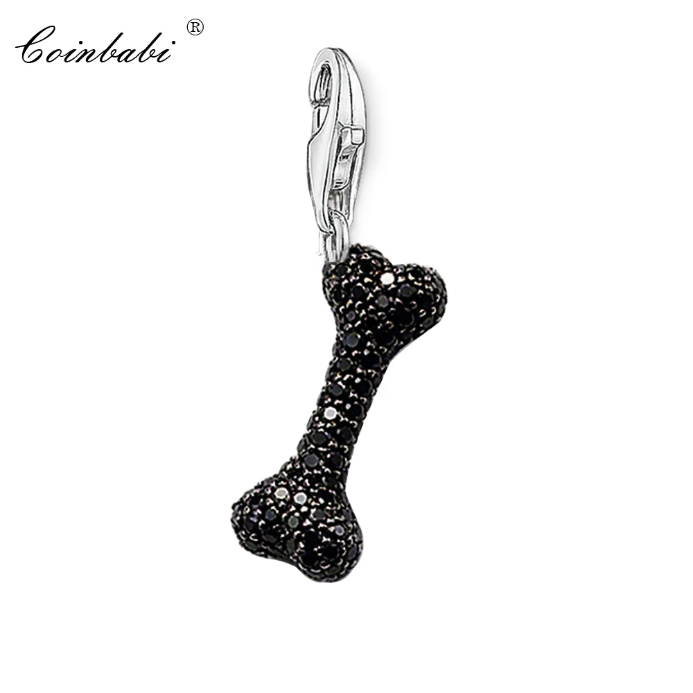 Charm pendant black cz bone fashion jewelry accerssories trendy pure 
