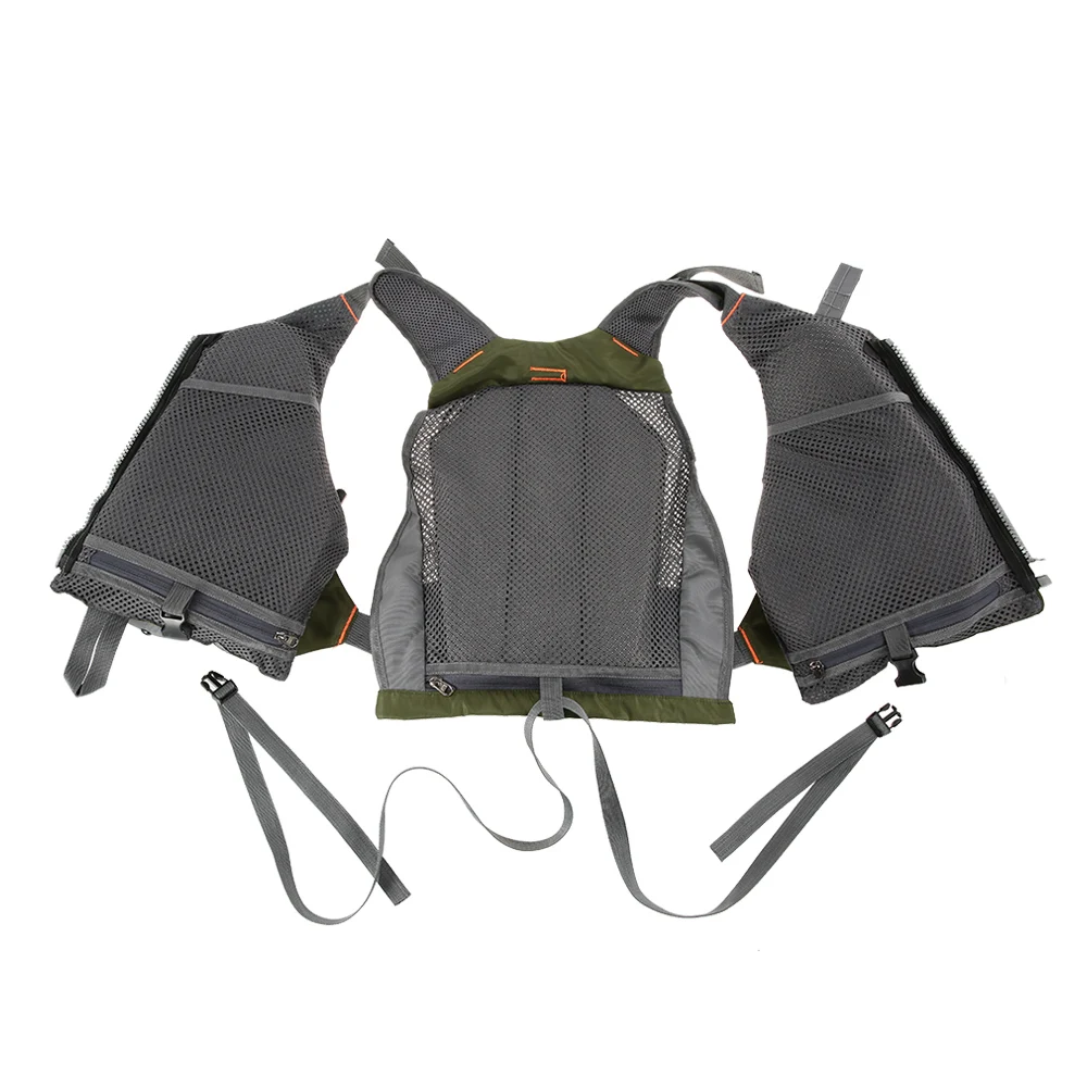 This Perfectly Crafted breathable sports life utility jacket includes a premium ripstop polyester shell and replaceable EPE foam inside for superior buoyancy. This excellent sports jacket includes Four generous chest pocket, four zipped front pockets, two side mesh pocket, and one generous back pocket in total.