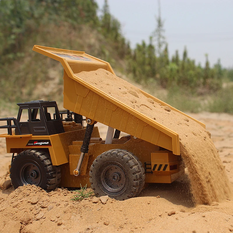 RC грузовик сплав самосвал наклонная тележка 2,4 г 4WD наконечник грузовик с дистанционным управлением шахтная машина грузовик электронная модель автомобиля хобби игрушки