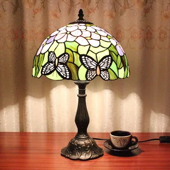 

American Pastoral retro tiffany Baroque heart art bedroom bedside lamp Hotel Cafe LAMP 12inch