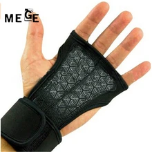 Бренд Mege противоскользящие перчатки для тяжелой атлетики с половинным пальцем регулируемый браслет защита для фитнеса Лифт перчатки для спортзала с поддержкой запястья