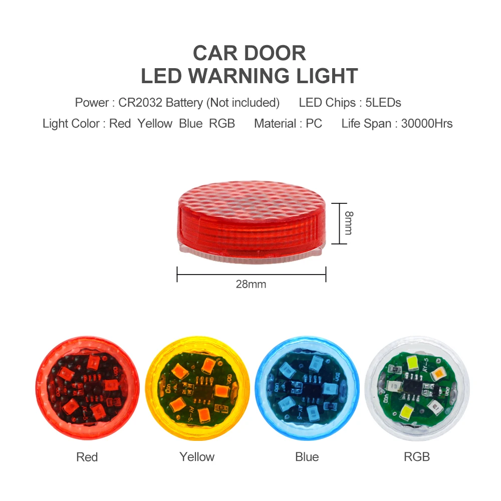 新しい Led 車のドア開放警告灯ワイヤレス磁気誘導ストロボ点滅抗追突衝突安全ランプ Decorative Lamp Aliexpress