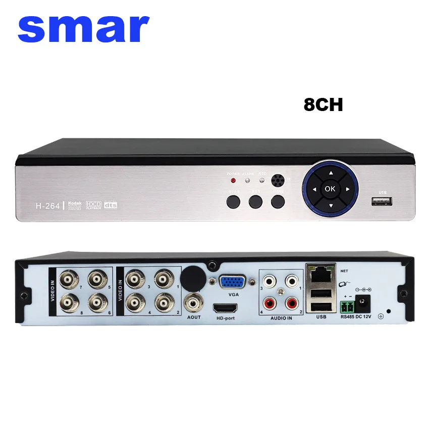 Sm4ch 8CH 1080P 5 в 1 DVR видео рекордер для AHD камеры аналоговая камера IP камера P2P NVR cctv система DVR H.264 VGA HDMI