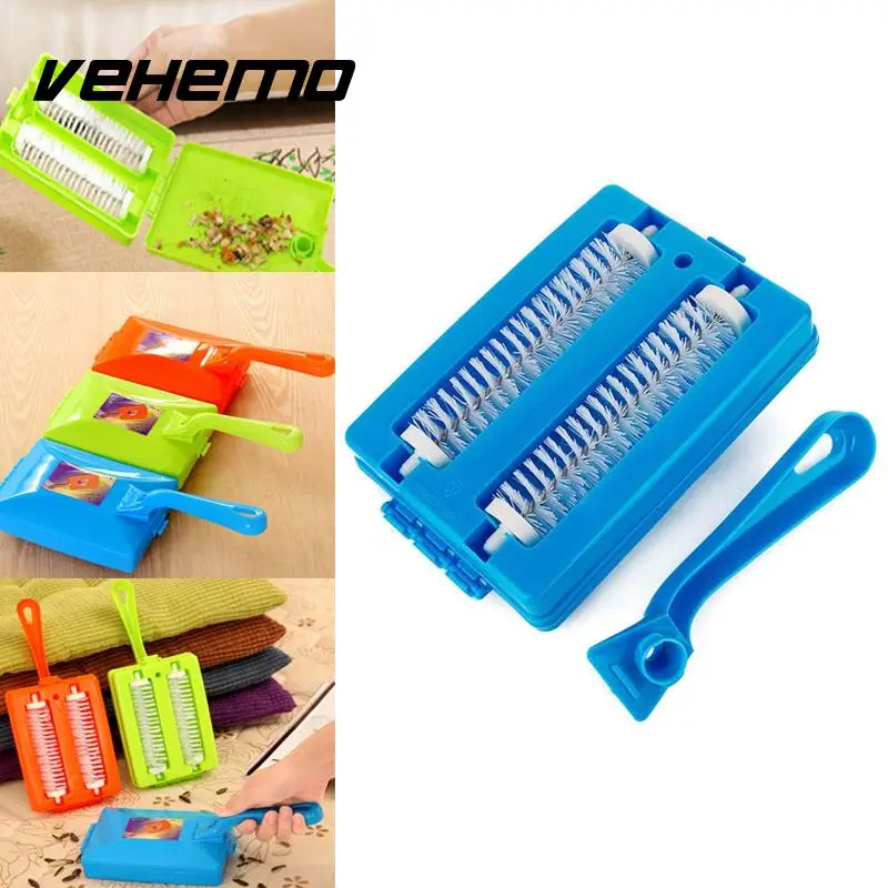 

Double Brush Head Handheld Carpet Sweeper Crumb Dirt Fur Cleaner Collectors