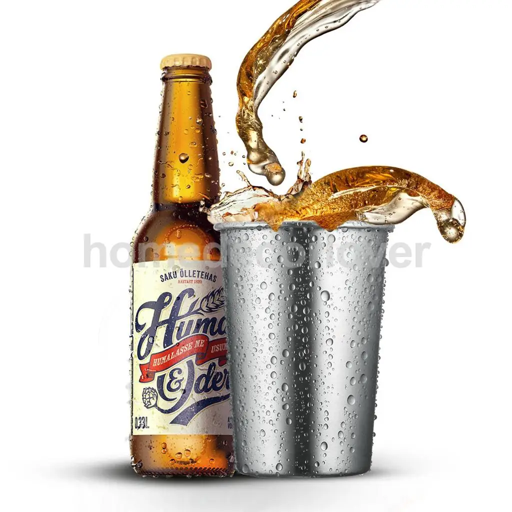 2 Piece Stainless Steel Cup Mug Drinking Coffee Beer Tumbler Travel 30ml/50ml/180ml/320ml