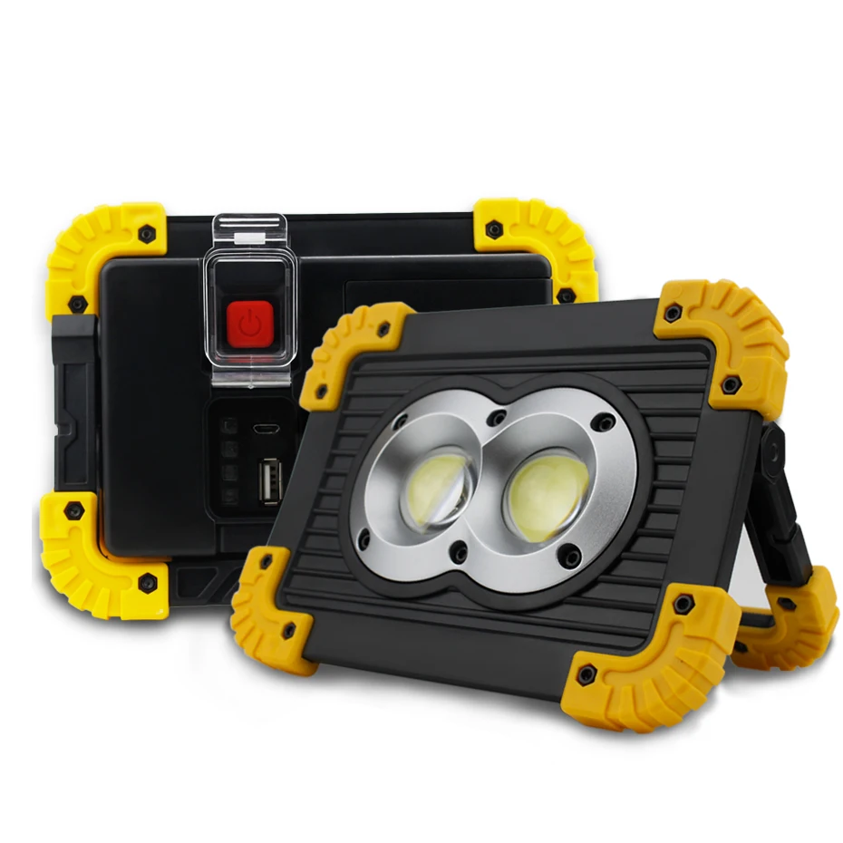 

4 Modes LED Flood light 20w Cold white USB rechargeable led reflector Portable IP44 Projecteur Led Spotlight Camp Tent Lighting