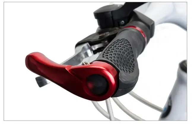 

ROBESBON Bicycle Grips Ergonomic MTB Mountain Bike Aluminum Rubber Handlebar Grips Diameter Standard Cycling Lock-On Ends EA14