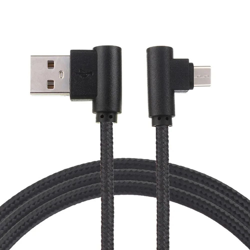 Кабель Micro USB EPULA 0 25 м в нейлоновой оплетке 90 градусов под прямым углом 2 А