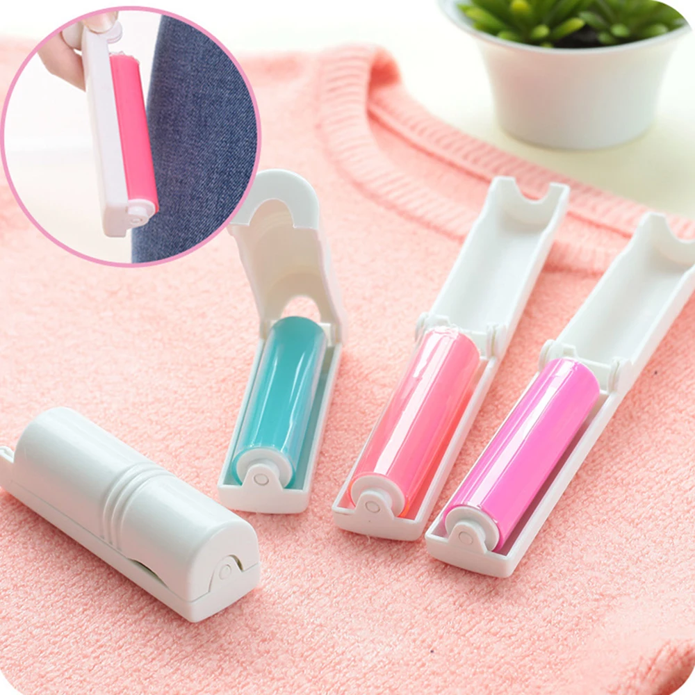 

2pcs Practical Lint Dust Hair Remover Cloth Sticky Roller Brush Foldable Cleaner Home Cleaning Tool