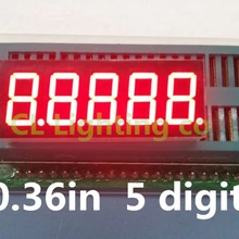 Красный 0,36 дюймов 5-значный 7-сегментный цифровой свет светодиодный цифровой дисплей, общий анод 0,3" 0.36in цифровая трубка