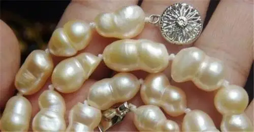 

NEW 10-16MM RARE WHITE BAROQUE CULTURED PEARL NECKLACE 18" AAA