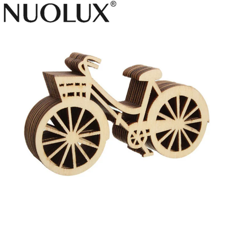 

10PCS Wooden Bicycle Bike Veneers Slices Crafts Embellishment DIY Craft Ornament Decoration For Wedding Festival Party
