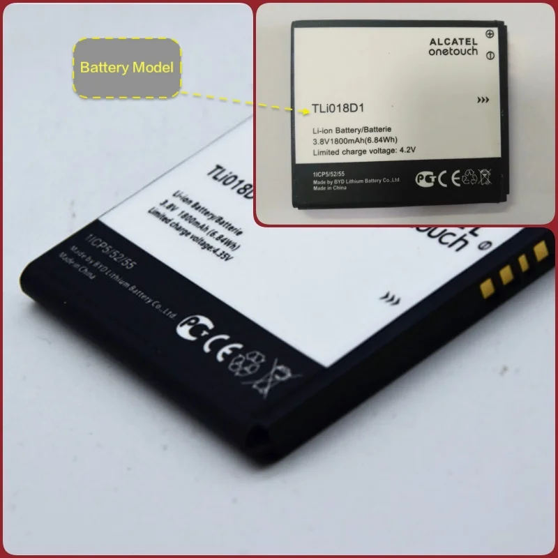 

Battery suitable for Alcatel Mobile with Battery Model TLi018D1