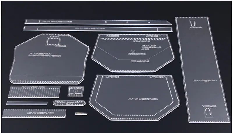 1 комплект сумка на плечо женская сумка шаблон прозрачный акриловый кожаный узор DIY хобби кожевенное ремесло шитье шаблон трафареты