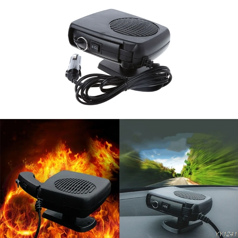 

2 In 1 Car Portable Ceramic Heating Cooling Heater Fan Defroster Demister DC 24VHot Sales G6KC