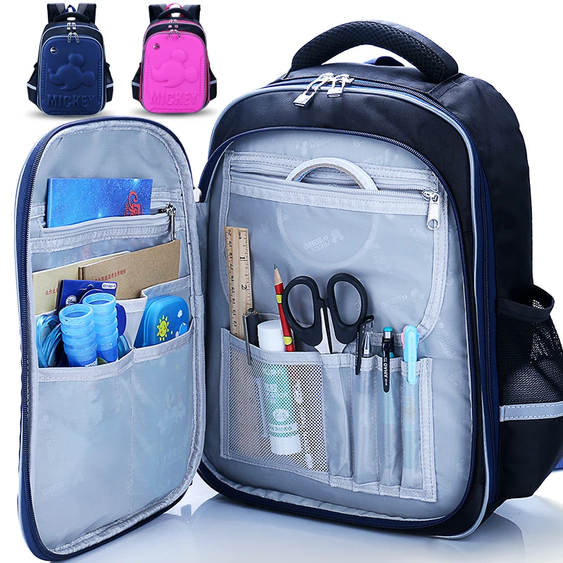 

Disney Backpack for School Boy and Girl Mickey School Bag for Children from 6-12 Years Old