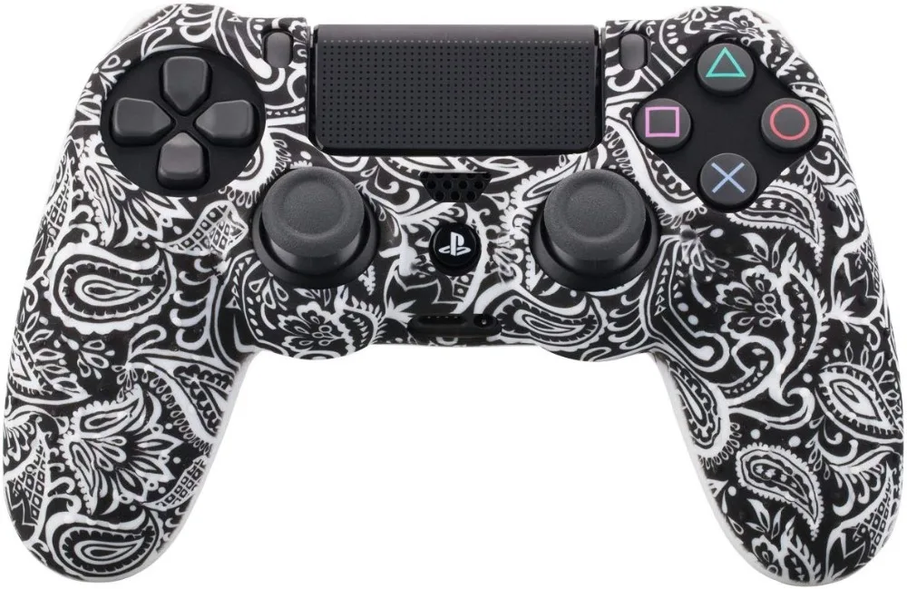 1 шт против скольжения силиконовая крышка кожи для sony Play Station Dualshock 4 PS4 Pro Slim контроллер беспроводной игровые аксессуары - Цвет: Camo white