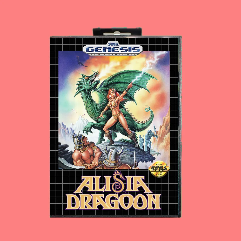 Алисия Драгон 16 бит MD игровая карта включает розничную коробку для Sega Genesis &amp